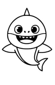 Desenho de Baby Shark Desenho Colorir Imprimir 02