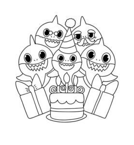 Desenho de Baby Shark Desenho Colorir Imprimir 04