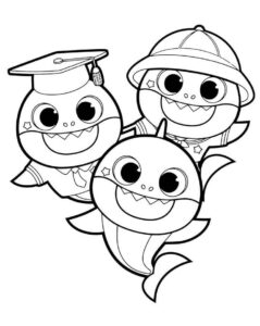 Desenho de Baby Shark Desenho Colorir Imprimir 05