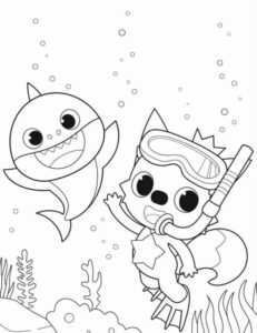 Desenho de Baby Shark Desenho Colorir Imprimir 06
