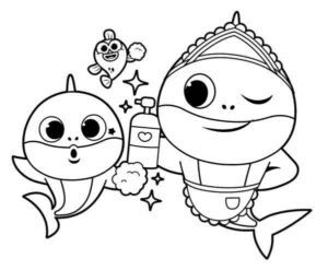 Desenho de Baby Shark Desenho Colorir Imprimir 07