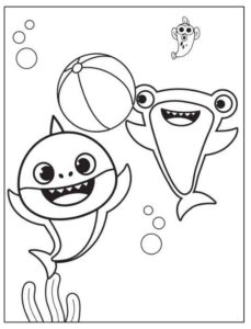 Desenho de Baby Shark Desenho Colorir Imprimir 09