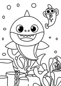 Desenho de Baby Shark Desenho Colorir Imprimir 10