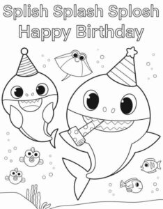 Desenho de Baby Shark Desenho Colorir Imprimir 12