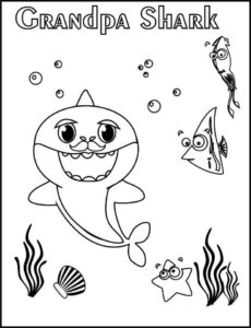 Desenho de Baby Shark Desenho Colorir Imprimir 14