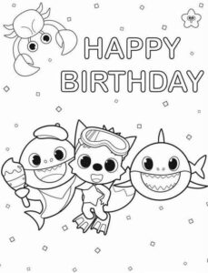 Desenho de Baby Shark Desenho Colorir Imprimir 15