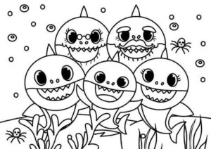Desenho de Baby Shark Desenho Colorir Imprimir 16