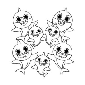 Desenho de Baby Shark Desenho Colorir Imprimir 18