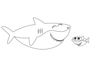 Desenho de Baby Shark Desenho Colorir Imprimir 22