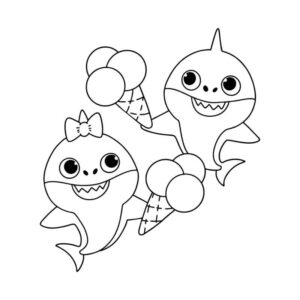 Desenho de Baby Shark Desenho Colorir Imprimir 23