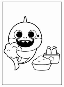 Desenho de Baby Shark Desenho Colorir Imprimir 25