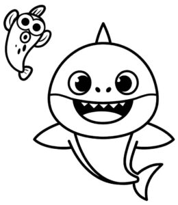 Desenho de Baby Shark Desenho Colorir Imprimir 26