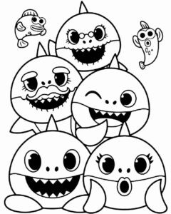 Desenho de Baby Shark Desenho Colorir Imprimir 27