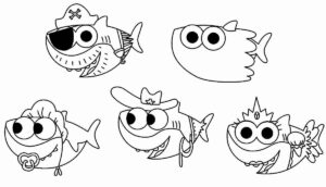 Desenho de Baby Shark Desenho Colorir Imprimir 29