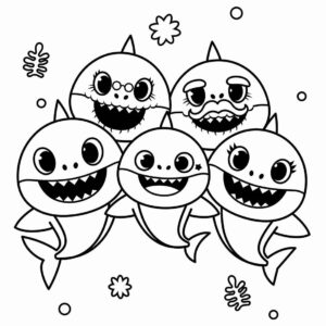 Desenho de Baby Shark Desenho Colorir Imprimir 30