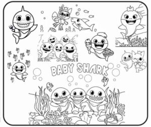 Desenho de Baby Shark Desenho Colorir Imprimir 33