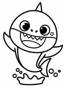 Desenho de Baby Shark Desenho Colorir Imprimir 34