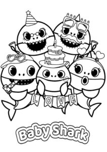 Desenho de Baby Shark Desenho Colorir Imprimir 35