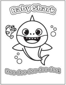 Desenho de Baby Shark Desenho Colorir Imprimir 36