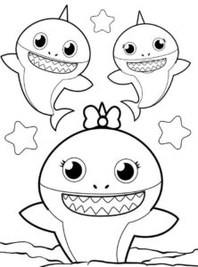 Desenho de Baby Shark Desenho Colorir Imprimir 37