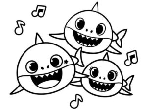 Desenho de Baby Shark Desenho Colorir Imprimir 38