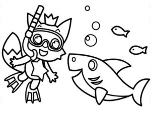 Desenho de Baby Shark Desenho Colorir Imprimir 44