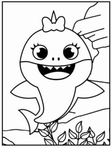 Desenho de Baby Shark Desenho Colorir Imprimir 48