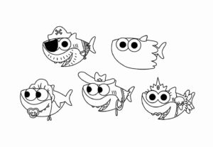 Desenho de Baby Shark Desenho Colorir Imprimir 55