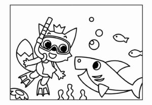Desenho de Baby Shark Desenho Colorir Imprimir 58