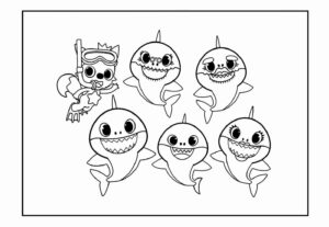 Desenho de Baby Shark Desenho Colorir Imprimir 59
