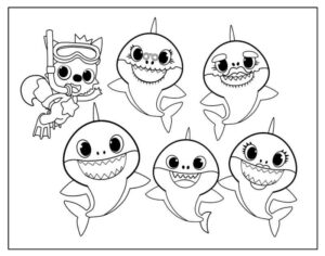 Desenho de Baby Shark Desenho Colorir Imprimir 61