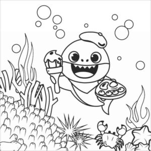 Desenho de Baby Shark Desenho Colorir Imprimir 71