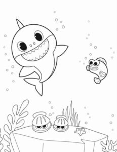 Desenho de Baby Shark Desenho Colorir Imprimir 74