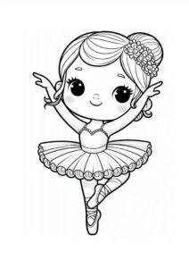 Desenho de Bailarina Desenho Colorir Imprimir 02