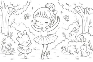 Desenho de Bailarina Desenho Colorir Imprimir 03