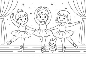 Desenho de Bailarina Desenho Colorir Imprimir 04