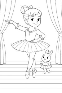 Desenho de Bailarina Desenho Colorir Imprimir 05