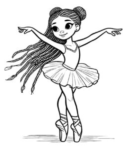 Desenho de Bailarina Desenho Colorir Imprimir 08