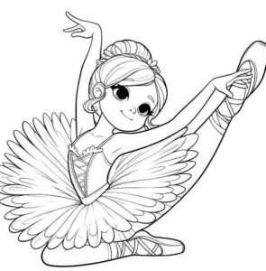 Desenho de Bailarina Desenho Colorir Imprimir 13