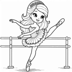 Desenho de Bailarina Desenho Colorir Imprimir 14