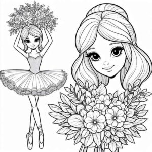 Desenho de Bailarina Desenho Colorir Imprimir 15