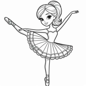 Desenho de Bailarina Desenho Colorir Imprimir 16