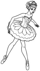 Desenho de Bailarina Desenho Colorir Imprimir 17