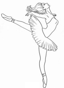 Desenho de Bailarina Desenho Colorir Imprimir 23
