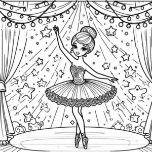Desenho de Bailarina Desenho Colorir Imprimir 26
