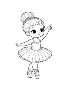 Desenho de Bailarina Desenho Colorir Imprimir 28