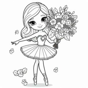 Desenho de Bailarina Desenho Colorir Imprimir 29