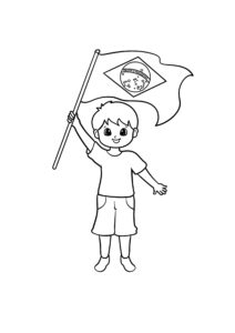 Desenho de Bandeira Do Brasil Desenho Colorir Imprimir 09