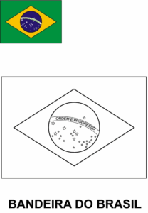Desenho de Bandeira Do Brasil Desenho Colorir Imprimir 35