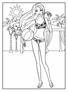 Desenho de Barbie Desenho Colorir Imprimir 1
